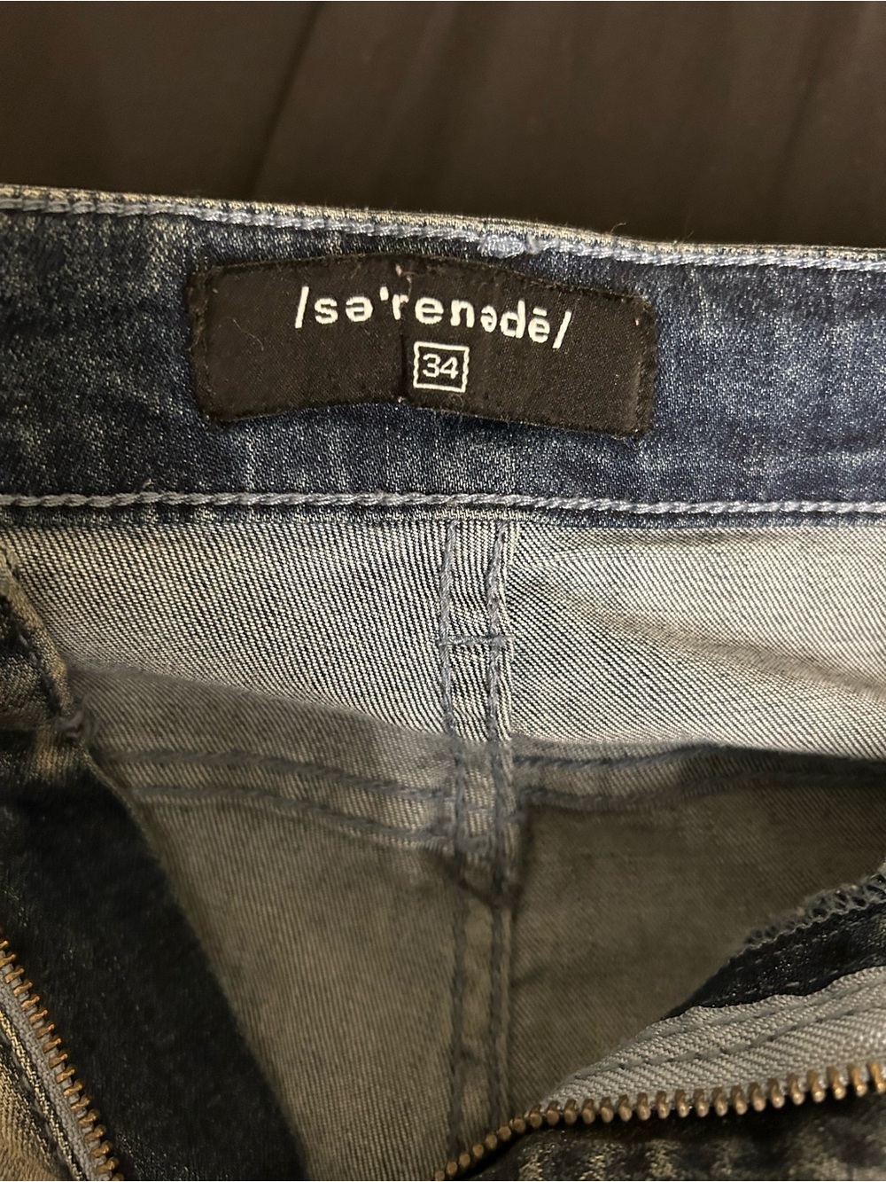 SERENDE Men's Blue Denim Jeans - Size 34